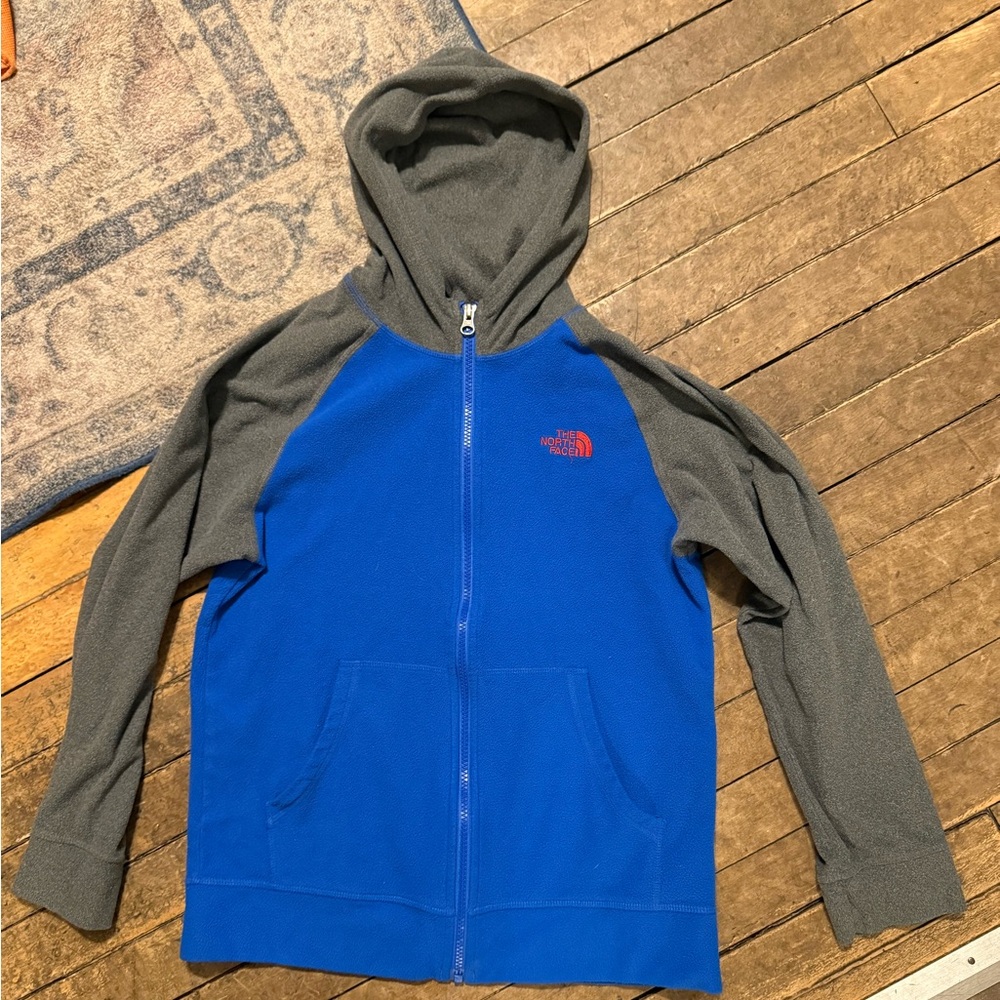 The Northface Full Zip Hooded Fleece Lightweight Jacket Boys Size L (14/16)